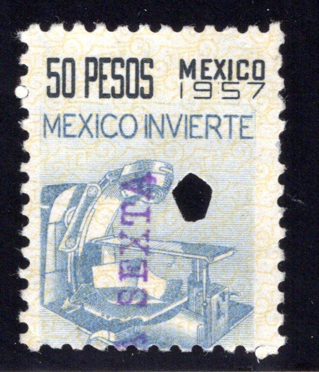 R 884B, MEXICO, 1957, 50P, Invest in Mexico, Internal Revenue, Renta Interior