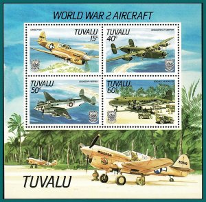 Tuvalu 1985 WWII Aircraft, MS MNH #310a,SGMS333