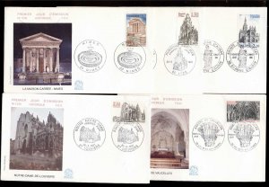 France 1981 Tourism, Views 5x FDC