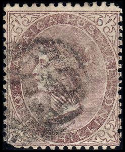 Jamaica Scott 6 (1860) Used F, CV $35.00