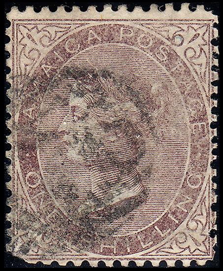 Jamaica Scott 6 (1860) Used F, CV $35.00