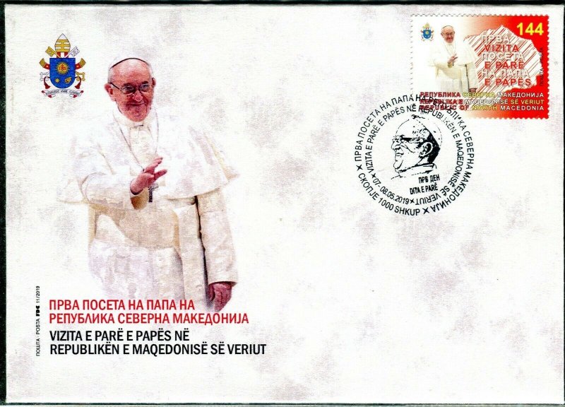 335 - MACEDONIA 2019 - First Pope Visit to the Macedonia - FDC