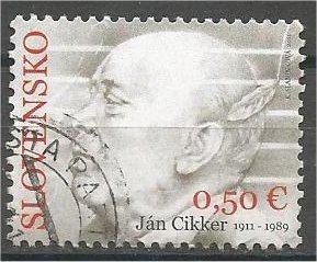 SLOVAKIA, 2011, used 0.50, Ján Cikker Mi:SK 666