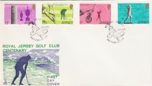 Jersey 1978,  Golfers, set 4 on FDC