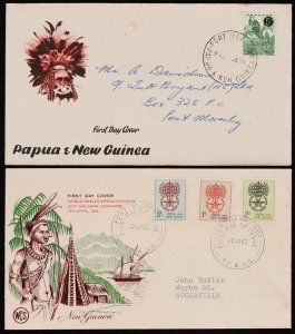 PAPUA NEW GUINEA First Day Covers 1952-63. Retail $350.