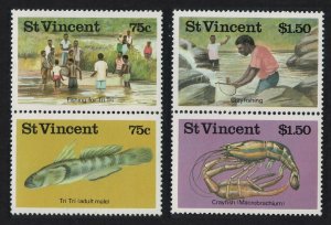 St. Vincent Freshwater Fishing 4v 1986 MNH SG#1045-1048