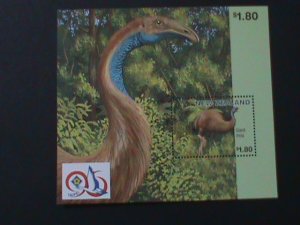 NEW ZEALAND-1996-SC #1398a TAIPEI WORLD STAMP SHOW-GIANT MOA EXTINCT BIRDS MNH