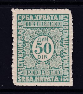 Yugoslavia a 1921 MNH 50d Postage Due perf 11.5 (rough)