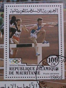 MAURITANIA-1984 SUMMER OLYMPIC GAMES-LOS ANGELES'84 USA  -CTO S/S VERY FINE