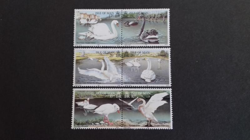 Isle of Man 1991 Swans Mint