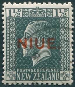 Niue 1917 1½d slate SG25 used