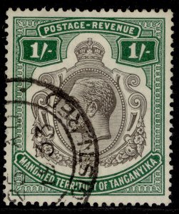 TANGANYIKA GV SG102, 1s green, FINE USED.