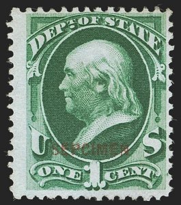 MOMEN: US STAMPS #O57Sa SEPCIMEN ERROR OFFICIAL SPECIMEN LOT #80602*