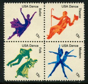 1752a US 13c Dance Styles, MNH blk/4