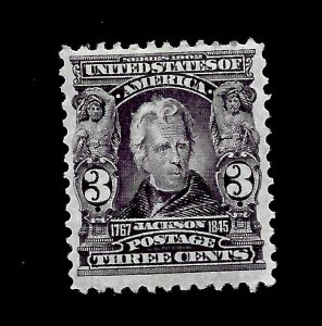 US 1903 Sc# 302 3 c Jackson Mint H - Vivid Color - Centered