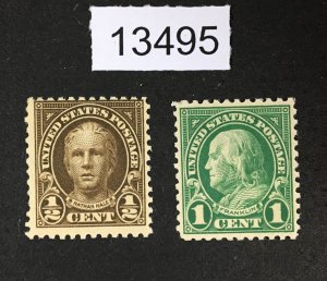 MOMEN: US STAMPS # 551-552 MINT OG NH LOT #13495