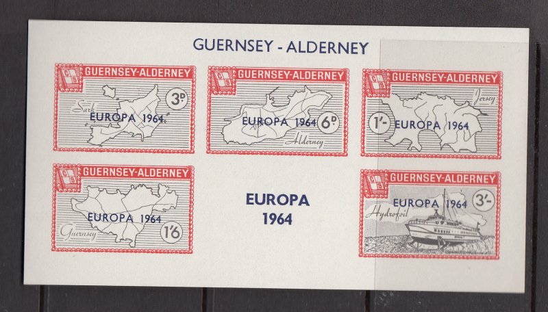 Alderney 1964 Europa Miniature Sheet Unmounted mint NHM