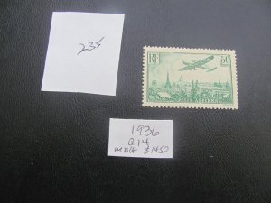 FRANCE 1936 MNH SC C14 SINGLE SUPERB $1450 (235) NEW COLLECTION