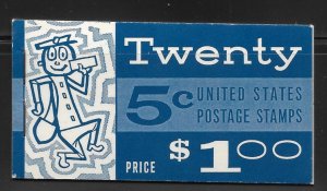 United States - Scott #BK112 - Unexploded Booklet - $1 Blue, Slogan 2