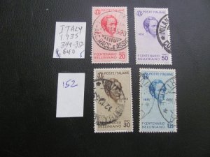 ITALY 1935 USED SC 349-352 SET VF/XF $40 (152)