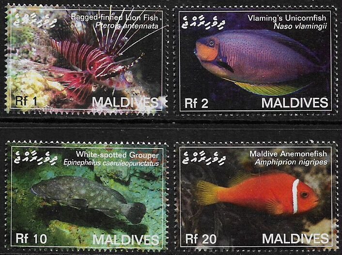 Maldive Is #2909-12 MNH Set - Marine Life - Fish