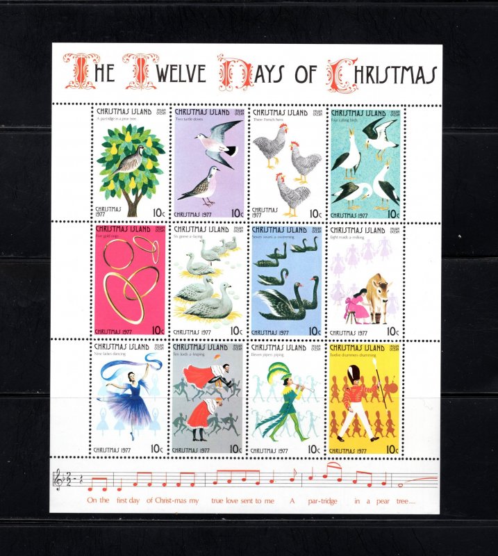 Christmas Island 86m, VF,MNH,Twelve Days of Christmas, CV $2.75 ....1370107