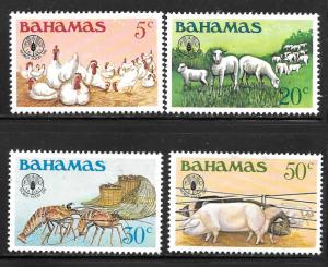 Bahamas 500-503: Farm animals, MH, VF