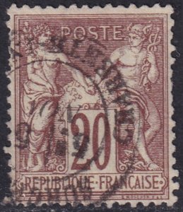 France 1876 Sc 70 used Charentes date cancel