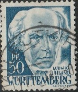 Wurttemberg, #8N24 Used From 1948