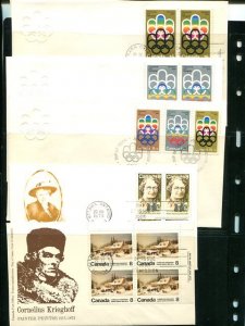 Canada 11 First Day covers from 1973 PBs unaddressed  - Lakeshore Philatelics