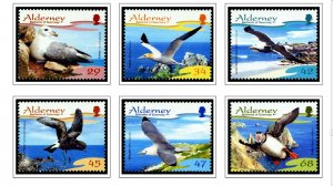 COLOR PRINTED ALDERNEY 1983-2018 STAMP ALBUM PAGES (80 illustrated pages)