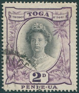 Tonga 1942 2d black & purple Die II SG76 used