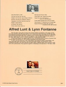 US SP1302 Lunt and Fontanne Souvenir Page #3287