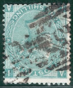 GB QV Stamp SG.101wi 1s Green *WATERMARK INVERTED* Variety Used Cat £650 PRED39