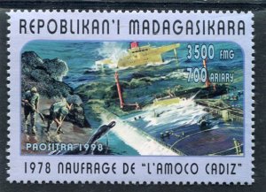 Madagascar 1998 SHIP SINKING OF THE AMOCO CADIZ Stamp Perforated Mint (NH)