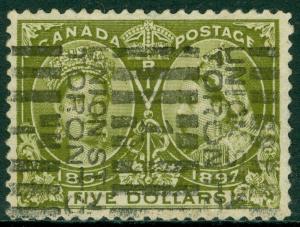 EDW1949SELL : CANADA 1897 Scott #65 Extra Fine, Used with deep color. PSAG Cert.