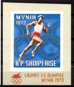 ALBANIA yr 1972  OLYMPIC MINI-SHEET - RUNNER