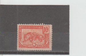 French Congo  Scott#  39  MH  (1900 Leopard)
