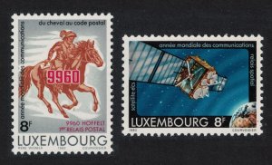 Luxembourg Rider Horse Satellite Communications 2v 1983 MNH SG#1112-1113