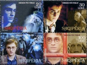 Albania 2008 Harry Potter set of 4 stamps in block MNH