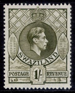 SWAZILAND GVI SG35a, 1s brown-olive, NH MINT.