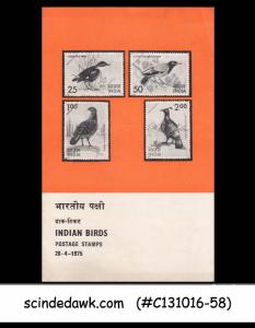 INDIA - 1975 INDIAN BIRDS / BIRD - FOLDER FDI