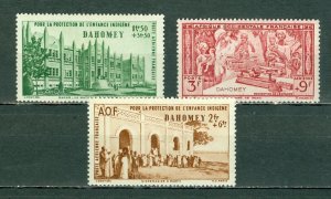 DAHOMEY 1942 AIR-HEALTH-WELFARE #CB1-CB3 SET MINT NO THINS...$2.40