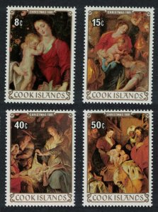 Cook Is. Christmas. Details of Paintings by Rubens 4v 1982 MNH SG#827-830