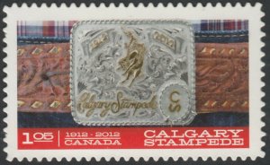 CALGARY STAMPEDE = BELT BUCKLE = DIE CUT booklet stamp MNH VF Canada 2012 #2548i