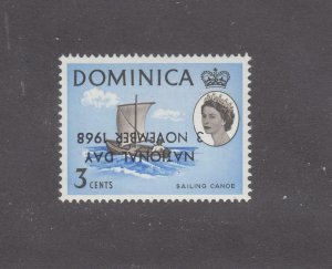 DOMINICA # 230 VARIETY SG 234a INVERTED O/PRINT SG187a CAT VALUE $50