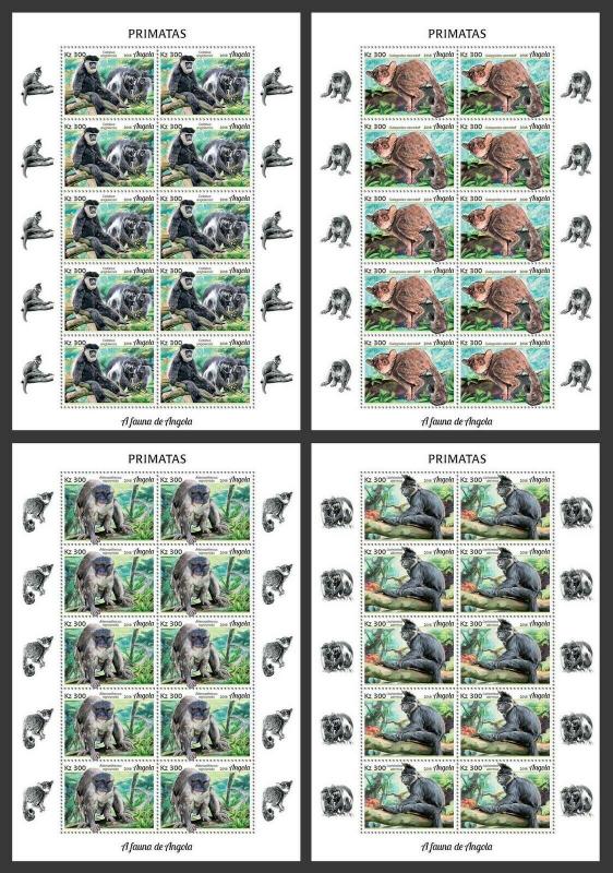 Z08 ANG18123c ANGOLA 2018 Primates MNH ** Postfrisch