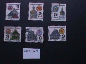 ​CZECHOSLOVAKIA 10 DIFFERENTS-FAMOUS BUILDINGS -USED STAMPS- VERY FINE- CES-44