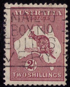 Australia Scott #99 Used Kangaroo & Map 2 Shillings F-VF