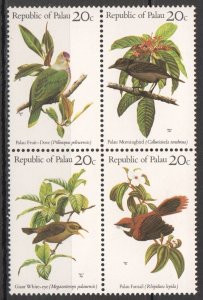 Ft515 1983 Palau Birds Fauna #5-8 Set Mnh